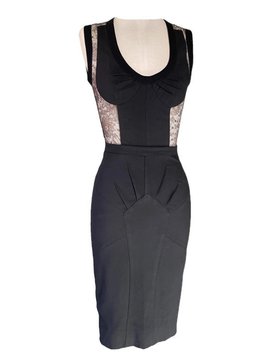 Dolce & Gabbana Dresses & Skirts - Dolce & Gabbana Black Lace-Inset Midi Dress, US2